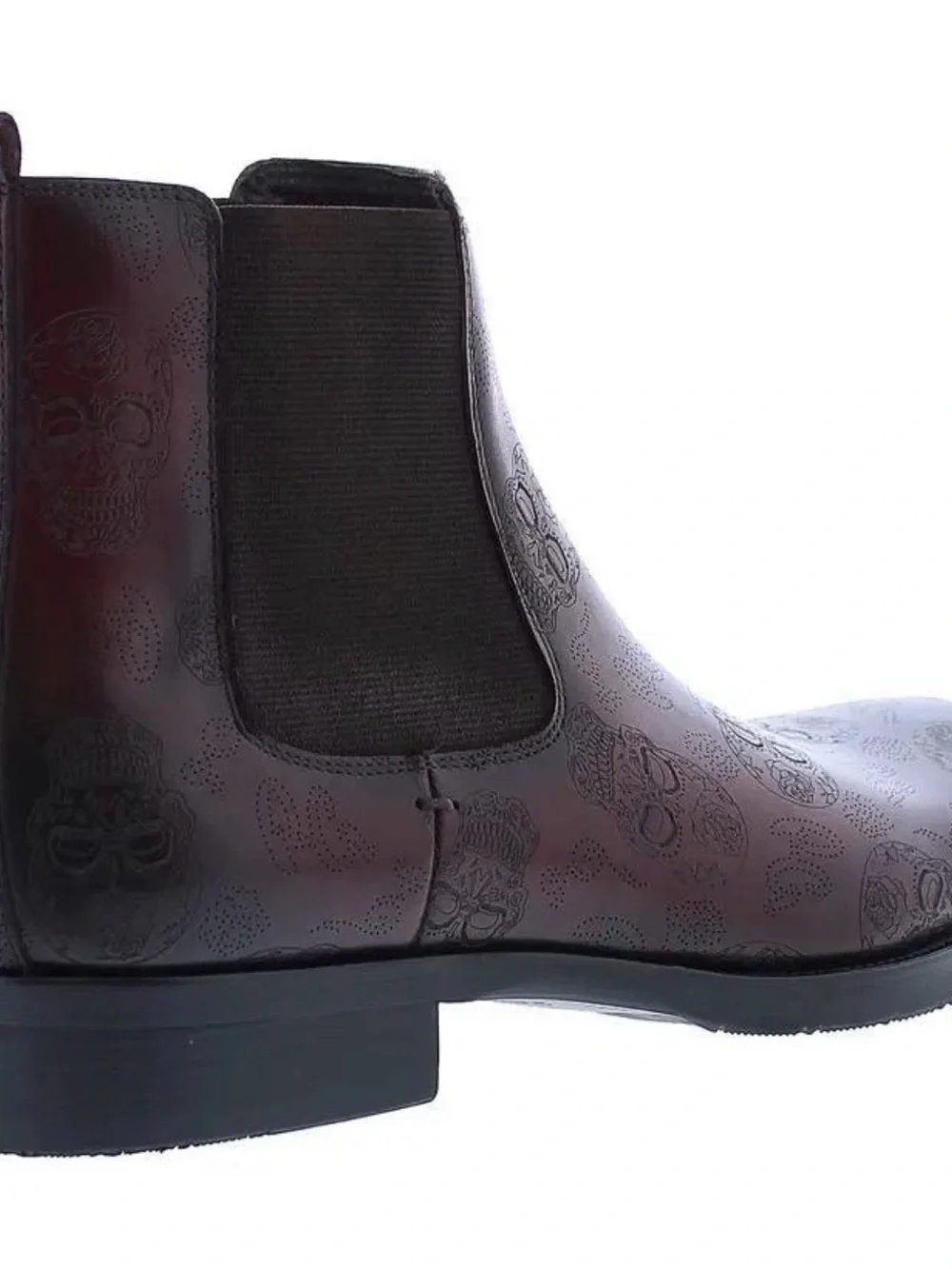 Robert Graham Big Bang Skull Leather Chelsea Boots